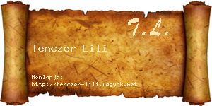 Tenczer Lili névjegykártya