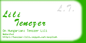 lili tenczer business card